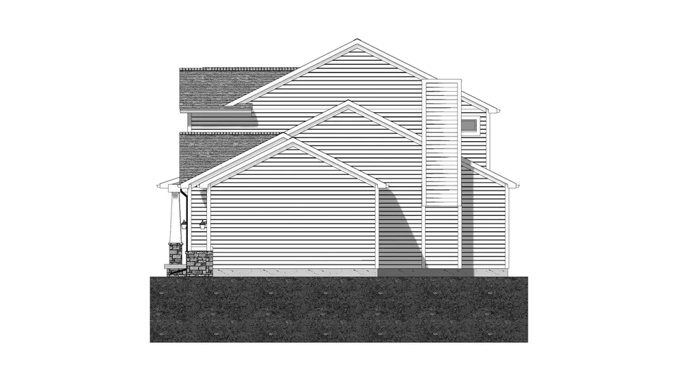 The Hawkins house plan, exterior view 2